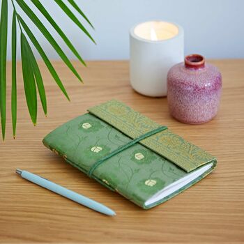 Handmade Sari Pocket Notebook, 6 of 11