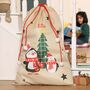 Personalised Penguins Christmas Present Sack, thumbnail 3 of 4