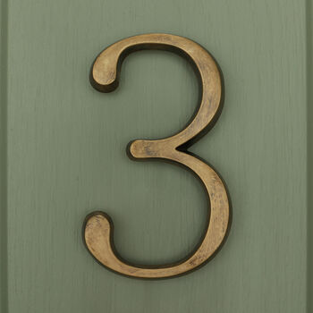 Premium Floating Plain House Numbers In Heritage Finish, 9 of 12