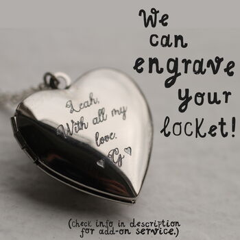 Silver Heart Personalised Locket With Photos, 4 of 11
