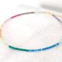 11:11 Rainbow Gemstone Intention Necklace, thumbnail 4 of 10