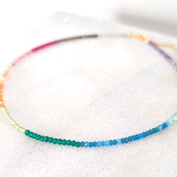11:11 Rainbow Gemstone Intention Necklace, 4 of 10