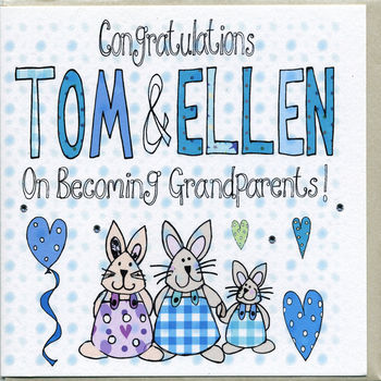 New Grandparents Personalised Congratulations Card, 2 of 3