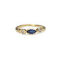 Kyanite And White Topaz Gold Ring, thumbnail 6 of 9