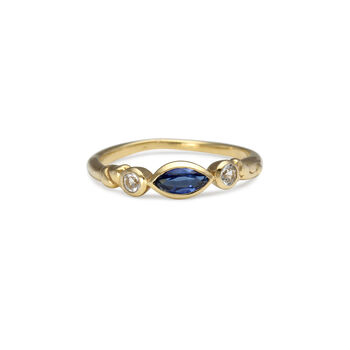 Kyanite And White Topaz Gold Ring, 6 of 9