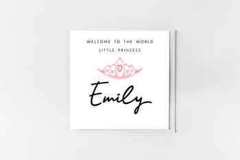 Personalised New 'Little Lady' Card For Baby Girl, 2 of 2