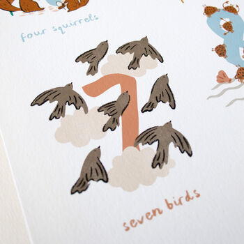 Animal Numbers Nursery Print, 4 of 5