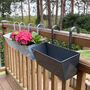 Pair Of Ice White Hanging Balcony Planters, thumbnail 7 of 7