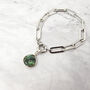 Silver Emerald May Birthstone Crystal Bracelet, thumbnail 1 of 3