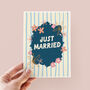 Just Married Wedding Card, thumbnail 1 of 4