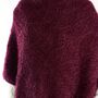 Merlot Soft Knitted Ladies Poncho, thumbnail 4 of 8
