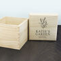 Personalised Gardener's Floral Bouquet Wooden Seed Box, thumbnail 3 of 3