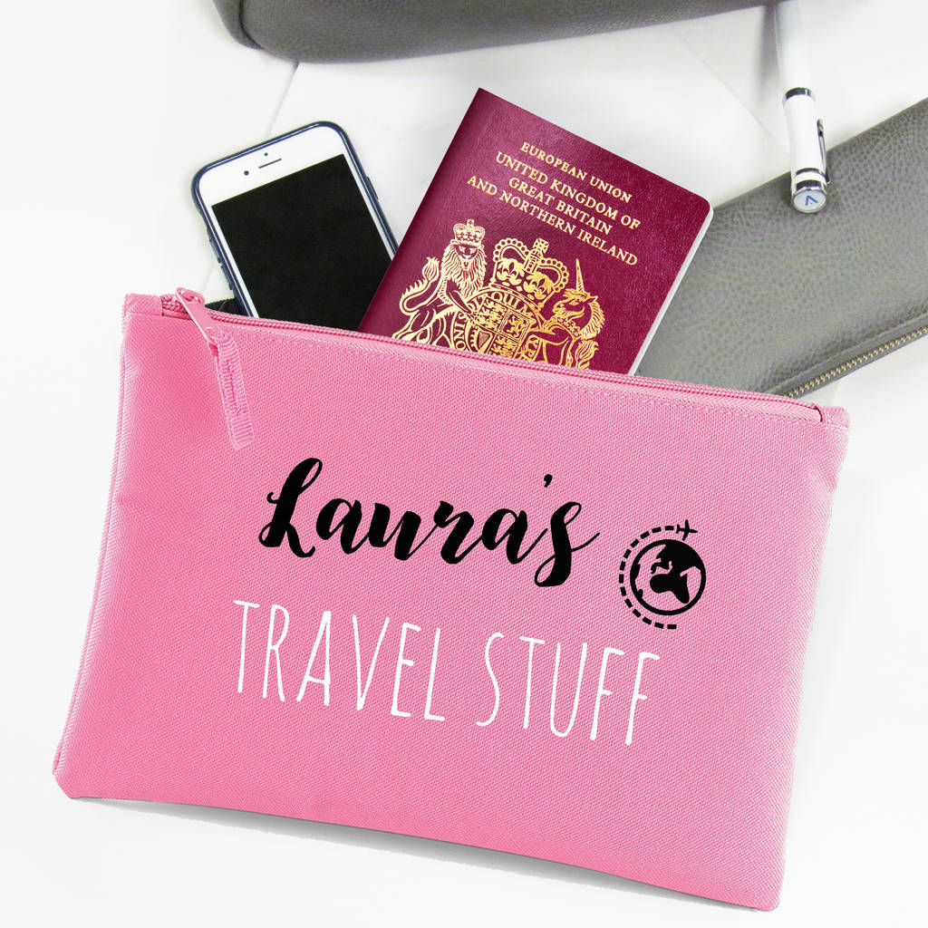 travel accessories personalised