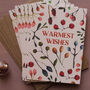 Set Of Six Warmest Wishes Botanical Christmas Cards, thumbnail 3 of 4