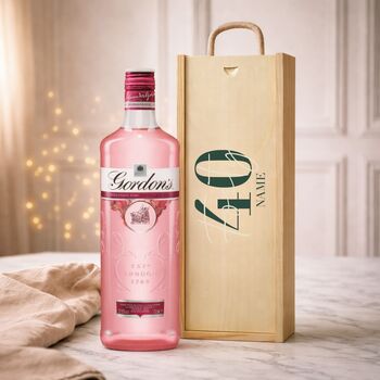Personalised 40th Birthday Gin Gift Set With Custom Lid, 3 of 11
