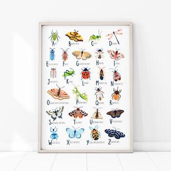 Insect Alphabet Art Print, 5 of 7