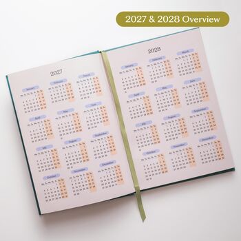 2027 Diary | A5 Hardcover Week To View | Sage Stripe, 3 of 10