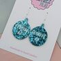 Festive Af Glitter Christmas Resin Earrings, thumbnail 2 of 4