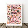 You Are So Loved Pink Woodland Nursery Print, thumbnail 5 of 8