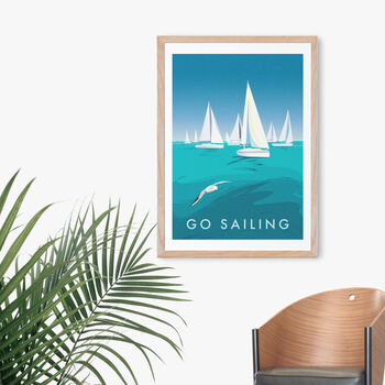 Go Sailing Travel Poster Art Print, 4 of 8