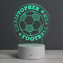 Personalised Colour Changing Football Night Light, thumbnail 1 of 7