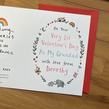 Personalised Very 1st Valentine's Day Grandad Card, 2 of 4