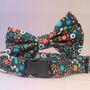 Multicoloured Floral Dog Bow Tie, thumbnail 1 of 8