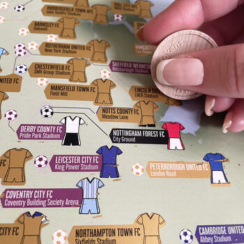 Personalised Scratch Off UK 92 Football Grounds Print, 10 of 12