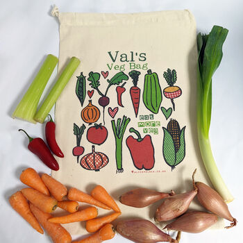 Personalised Reusable Cotton Produce Bag, 2 of 10