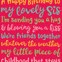Sister Birthday Card, 'My Lovely Sis', thumbnail 2 of 2