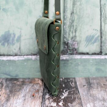 Dark Green Mini Crossbody Handbag, 4 of 6
