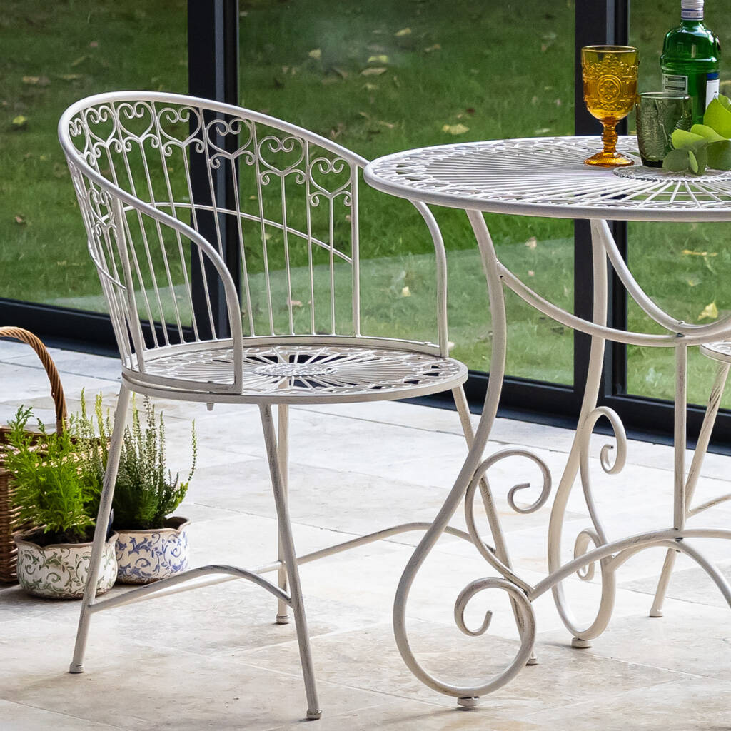 French Style Cream Conservatory Furniture Set By Dibor
