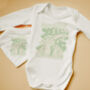 Never Stop Growing Retro Illustration Baby Grow, thumbnail 1 of 6