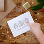 Nutcracker Fingerprint Christmas Card Making Kit, thumbnail 1 of 8