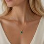 Gold Green Onyx Pendant Necklace, thumbnail 1 of 8
