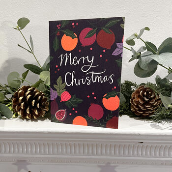 Botanical Fruits Christmas Card Bundle Of Six Cards, 4 of 4
