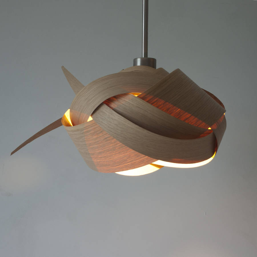 Asymmetric Knot Wooden Lampshade, 1 of 12