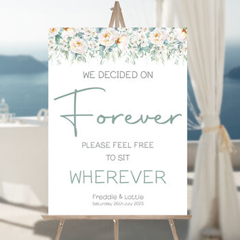 Wedding Choose A Seat Sign Pastel Green And White, 2 of 6