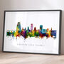 Kingston Upon Thames Skyline Cityscape Art Print, thumbnail 1 of 12