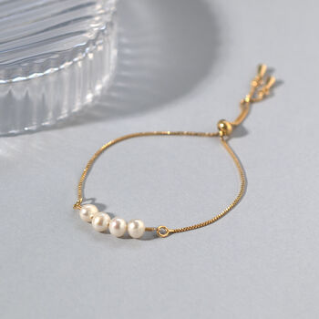 40th Birthday Pearl Sliding Adjustable Bracelet, 2 of 5
