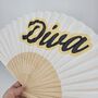 Handheld Diva Folding Fan, thumbnail 1 of 3