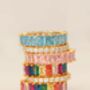 Thick Stacking Ring With Pastel Pink Birthstones, thumbnail 4 of 4