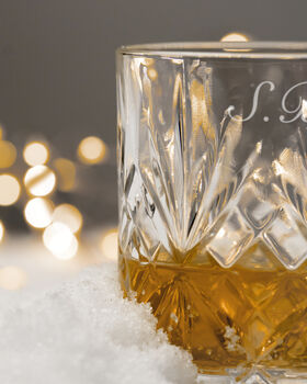 Boxed Engraved Crystal Cut Whisky Tumbler, 5 of 9
