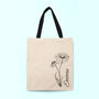 Personalised Birth Flower Linen Tote Bag, thumbnail 1 of 5