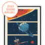 Children's Space Illustration Unframed Art Print, thumbnail 3 of 6