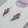 Small Rainbow Lightning Bolt Earrings, thumbnail 4 of 4