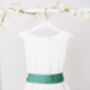 White Chiffon Flower Girl Dress With Choice Of Sash, thumbnail 4 of 5