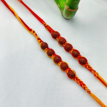 Rudraksh Beads Simple Rakhi For Raksha Bandhan, 4 of 7