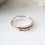 Personalised Copper Spinner Ring In Sterling Silver, thumbnail 6 of 12