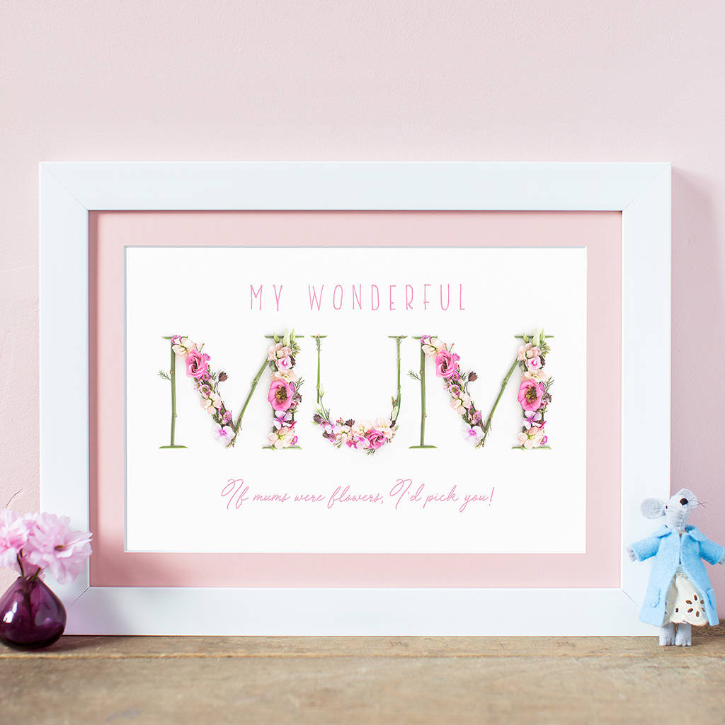 Personalised 'My Wonderful Mum' Print By Love Lila Art ...